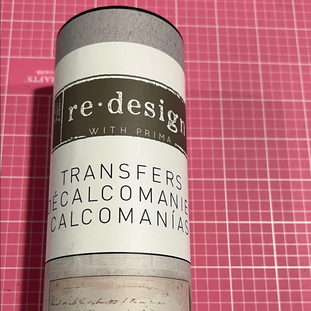 Vintage Script Decorative Transfer Roll - Black on Cream titled Children